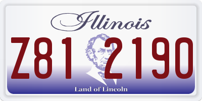 IL license plate Z812190