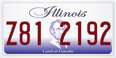 IL license plate Z812192
