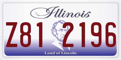 IL license plate Z812196