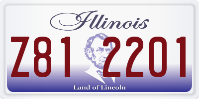 IL license plate Z812201