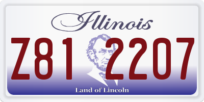 IL license plate Z812207