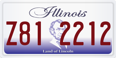 IL license plate Z812212