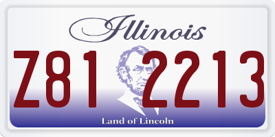 IL license plate Z812213