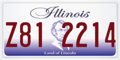 IL license plate Z812214