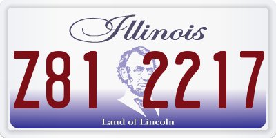 IL license plate Z812217