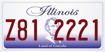 IL license plate Z812221