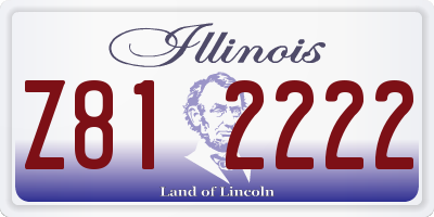 IL license plate Z812222