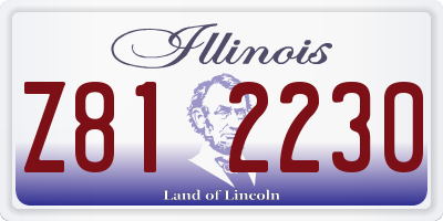 IL license plate Z812230