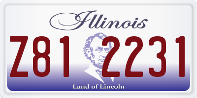 IL license plate Z812231