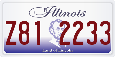 IL license plate Z812233