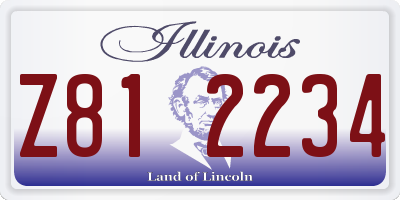 IL license plate Z812234