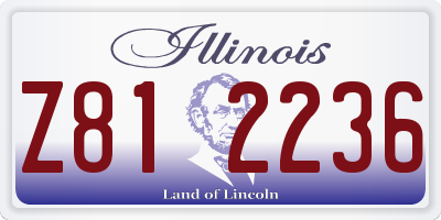 IL license plate Z812236