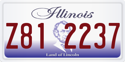 IL license plate Z812237