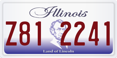 IL license plate Z812241