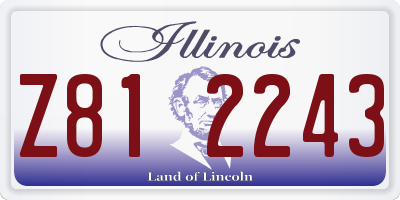 IL license plate Z812243