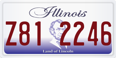 IL license plate Z812246