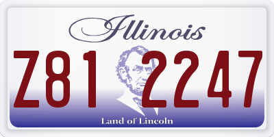 IL license plate Z812247