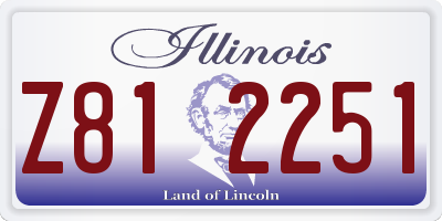 IL license plate Z812251