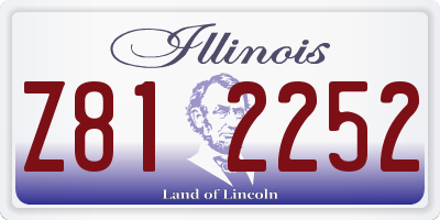 IL license plate Z812252