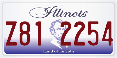 IL license plate Z812254