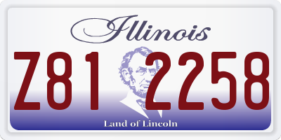 IL license plate Z812258
