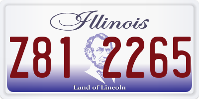 IL license plate Z812265