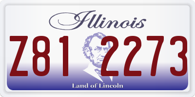 IL license plate Z812273