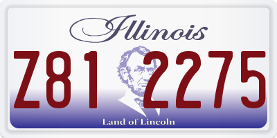 IL license plate Z812275