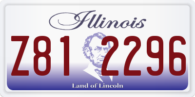 IL license plate Z812296
