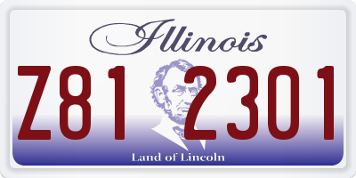 IL license plate Z812301