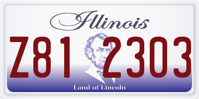 IL license plate Z812303