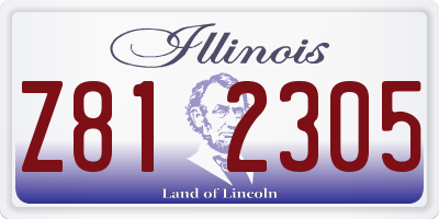 IL license plate Z812305