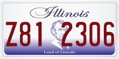 IL license plate Z812306
