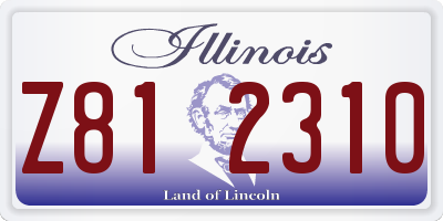 IL license plate Z812310