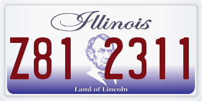 IL license plate Z812311