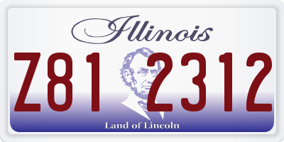 IL license plate Z812312