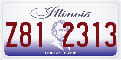 IL license plate Z812313