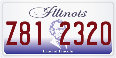 IL license plate Z812320
