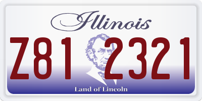 IL license plate Z812321