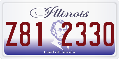 IL license plate Z812330