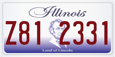 IL license plate Z812331