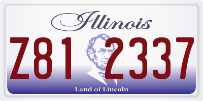 IL license plate Z812337