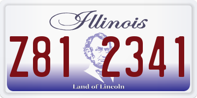 IL license plate Z812341