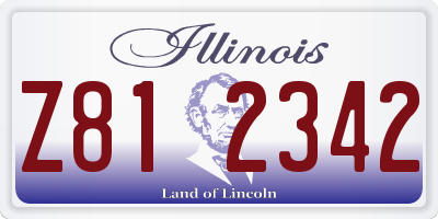 IL license plate Z812342