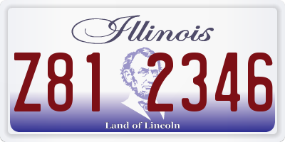 IL license plate Z812346