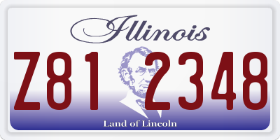 IL license plate Z812348