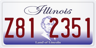 IL license plate Z812351