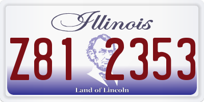 IL license plate Z812353