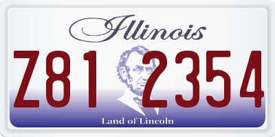 IL license plate Z812354