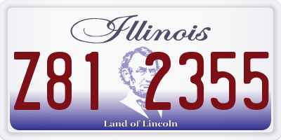 IL license plate Z812355
